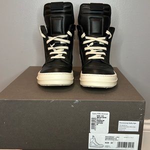 Rick Owens Geo Baskets Size 28 Black/White